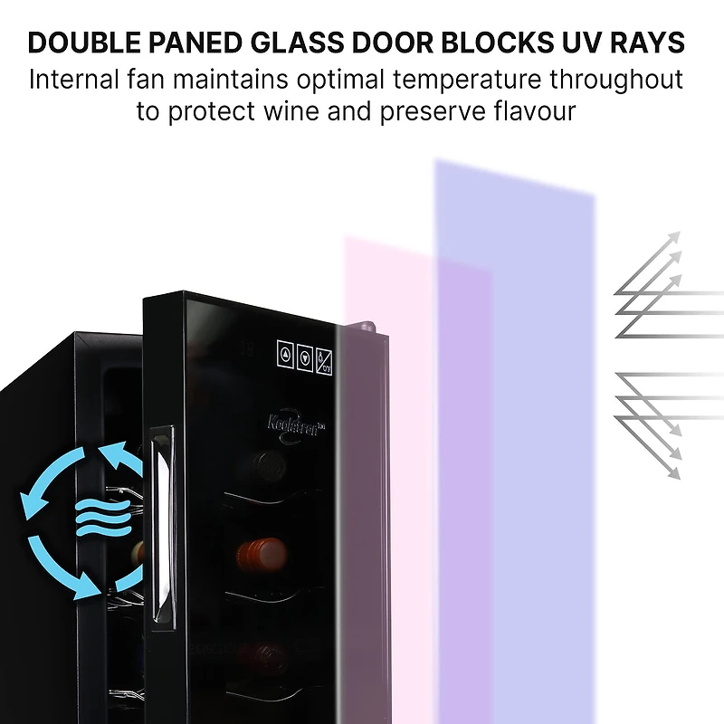 Koolatron Urban Series 10 Bottle Wine Cooler Freestanding Wine Fridge