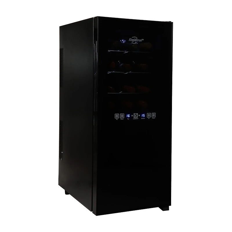 Koolatron 24 Bottle Dual Zone Wine Cooler Freestanding Wine Fridge