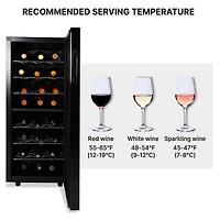 Koolatron 24 Bottle Dual Zone Wine Cooler Freestanding Wine Fridge