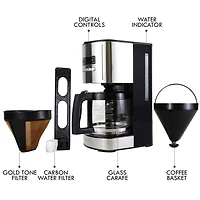 Kenmore Aroma Control Programmable 12-cup Coffee Maker- Black/Stainless
