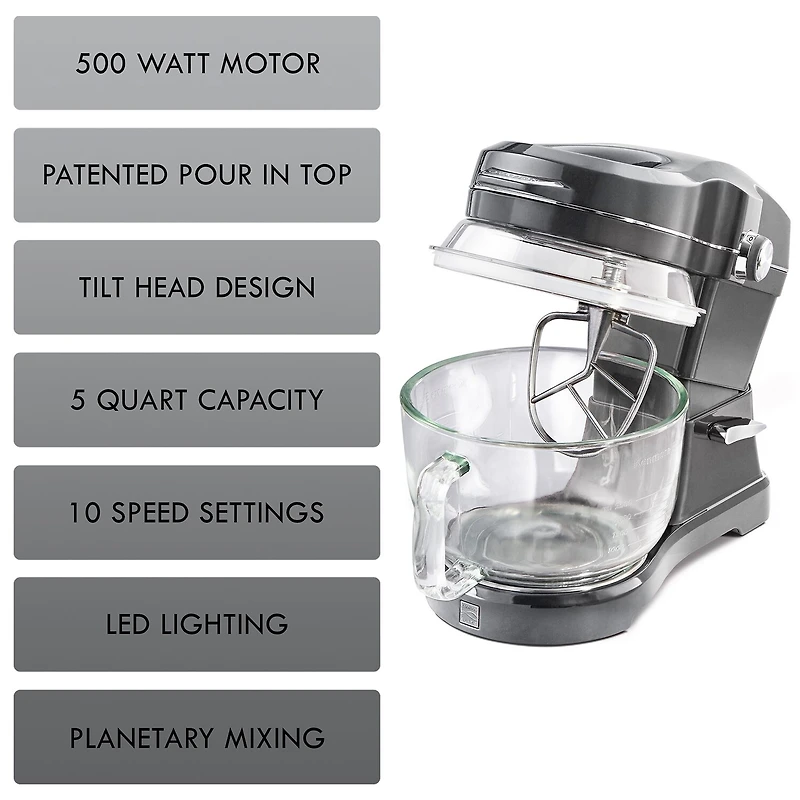 Kenmore Elite Ovation 5 Qt Stand Mixer, 500W
