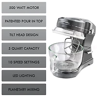 Kenmore Elite Ovation 5 Qt Stand Mixer, 500W