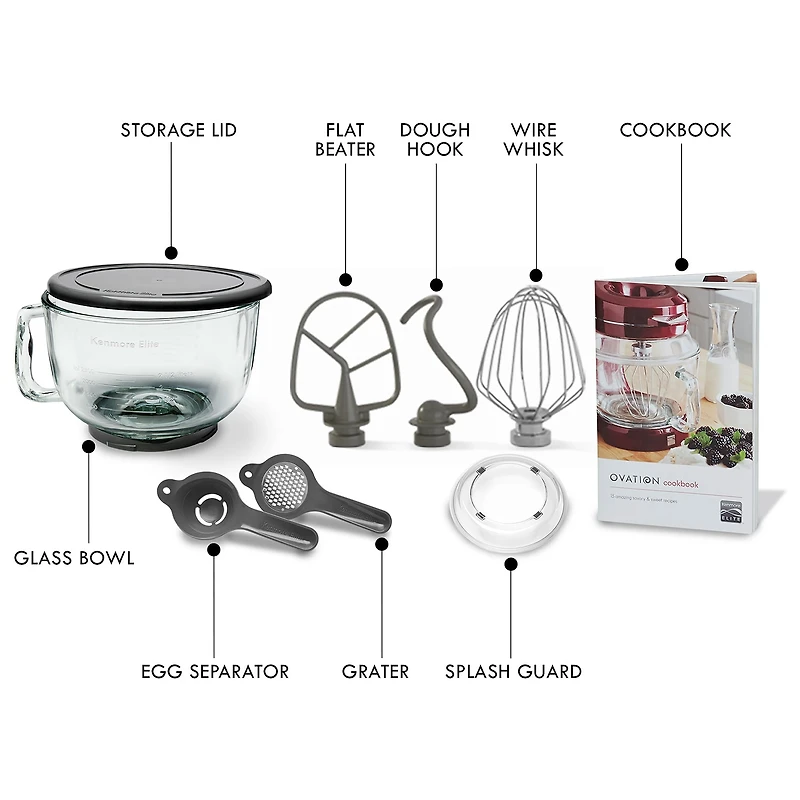 Kenmore Elite Ovation 5 Qt Stand Mixer, 500W