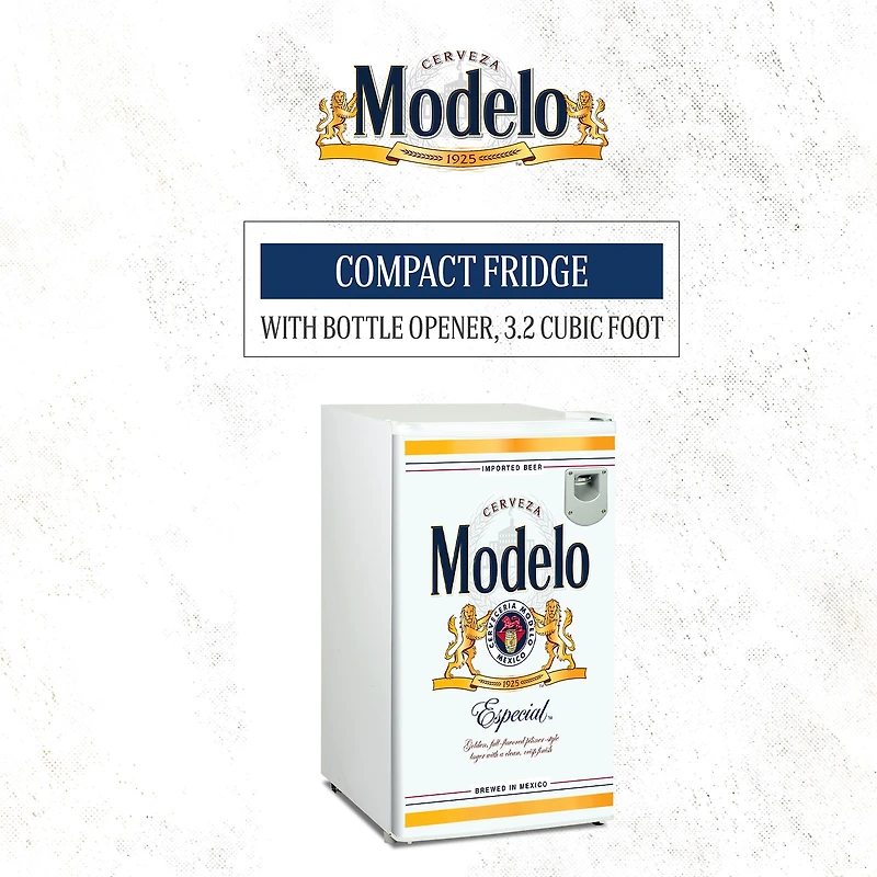 Modelo Compact Fridge with Bottle Opener- 90 L/ 95 Qt 3.2 Cu Ft
