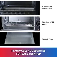 Total Chef 4-Slice Toaster Oven- 1000 Watts