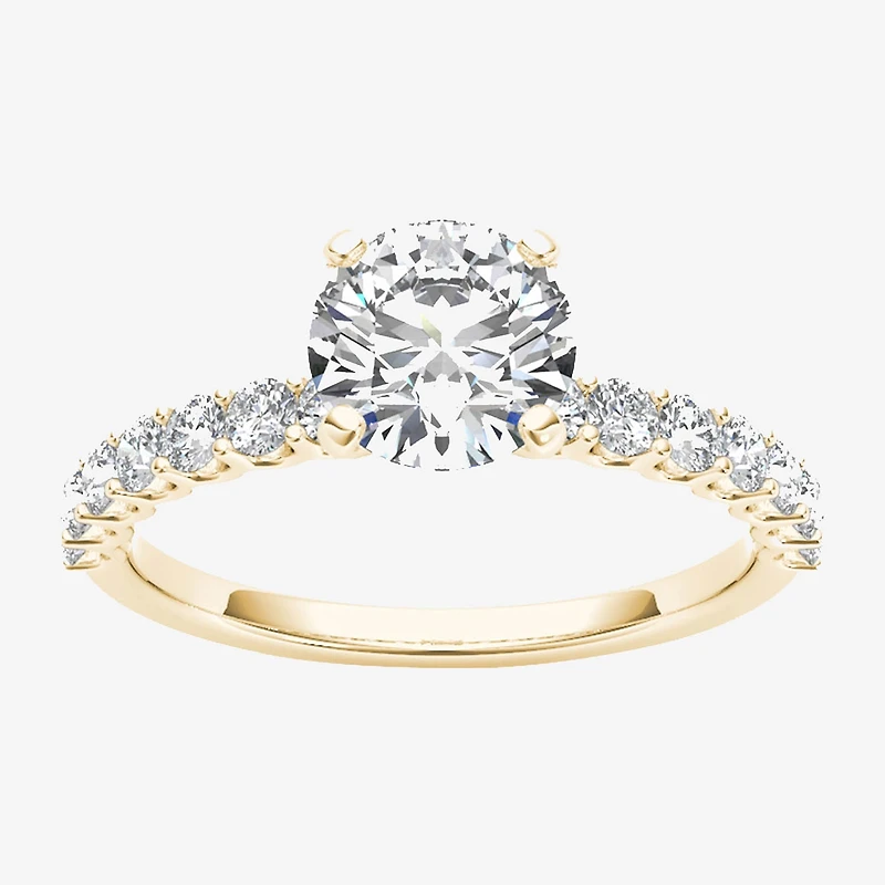1 CT.T.W. Natural Round Diamond 14K Gold Engagement Ring