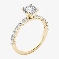 1 CT.T.W. Natural Round Diamond 14K Gold Engagement Ring