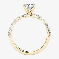 1 CT.T.W. Natural Round Diamond 14K Gold Engagement Ring