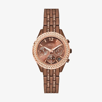Relic By Fossil Everly Womens Brown Bracelet Watch Zr16010