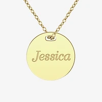 Womens 24K Gold Over Silver 18 Inch Pendant Necklace