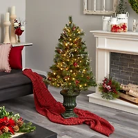Nearly Natural Berrycones 4 Foot Pre-Lit Christmas Tree