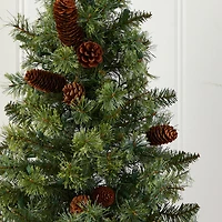 Nearly Natural Withcones 3 Foot Pre-Lit Christmas Tree