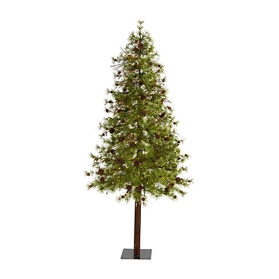 Nearly Natural Wyoming Faux 7 Foot Pre-Lit Christmas Tree