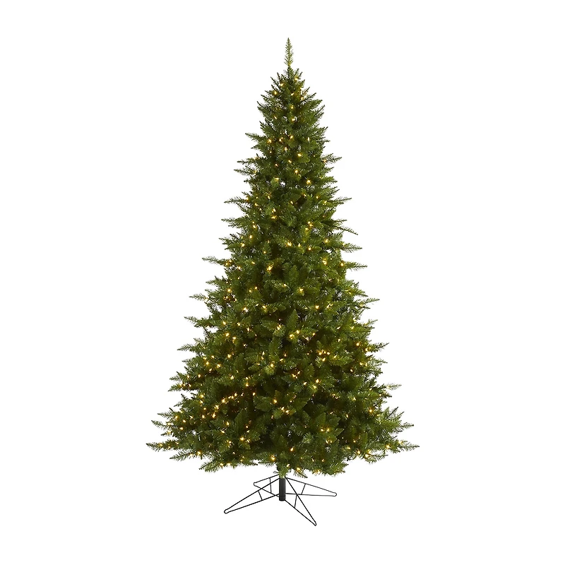 Nearly Natural Vermont Faux 9 Foot Pre-Lit Spruce Christmas Tree