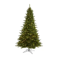 Nearly Natural Vermont Faux 9 Foot Pre-Lit Spruce Christmas Tree