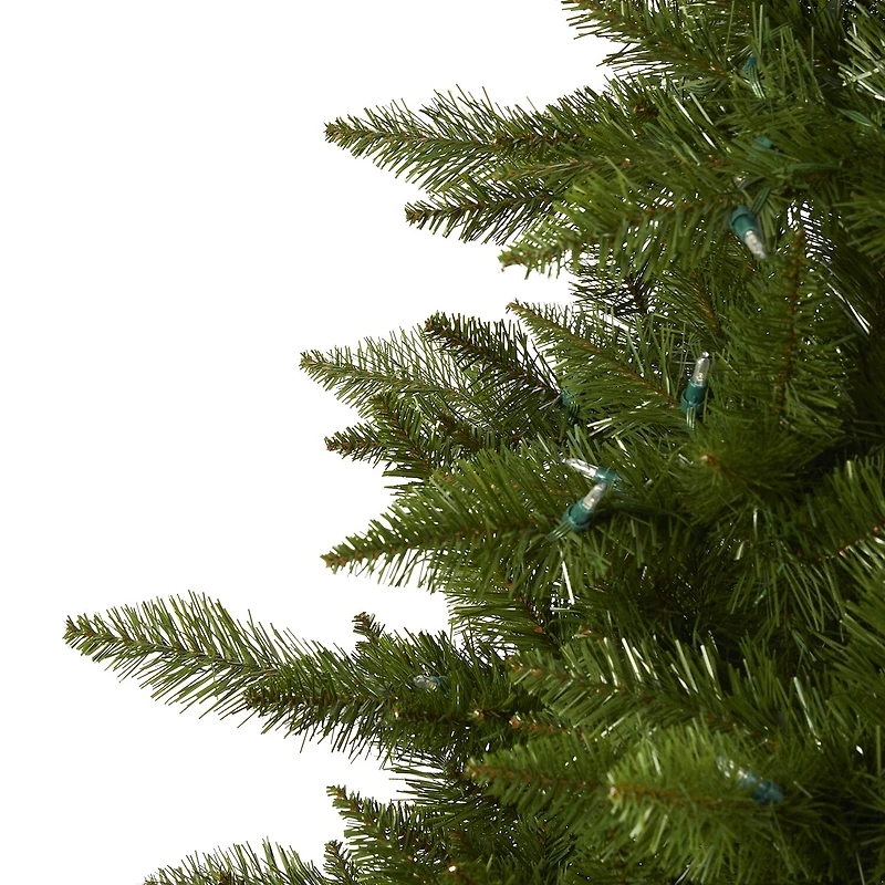 Nearly Natural Vermont Faux 9 Foot Pre-Lit Spruce Christmas Tree