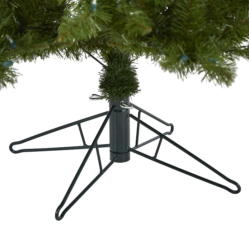 Nearly Natural Faux 6 1/2 Foot Pre-Lit Spruce Christmas Tree