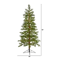 Nearly Natural Faux 6 1/2 Foot Pre-Lit Fir Christmas Tree