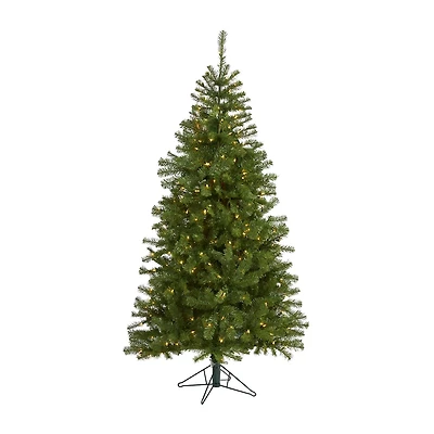 Nearly Natural Faux 6 Foot Pre-Lit Christmas Tree