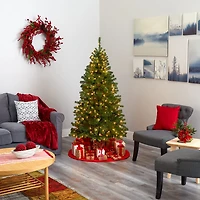 Nearly Natural Faux 6 Foot Pre-Lit Christmas Tree