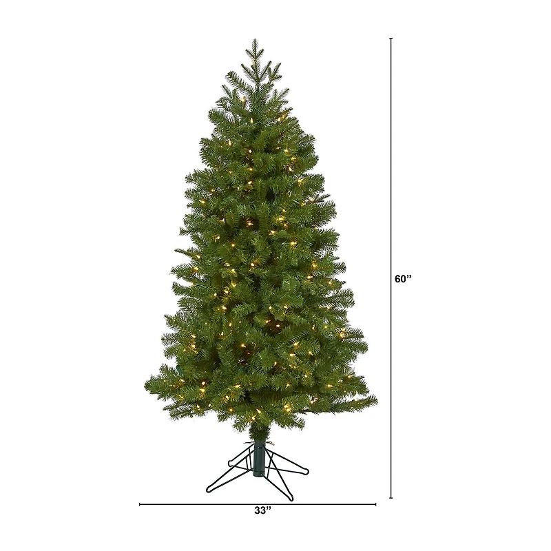 Nearly Natural Faux Foot Pre-Lit Spruce Christmas Tree