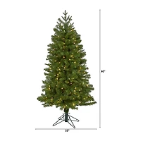 Nearly Natural Faux Foot Pre-Lit Spruce Christmas Tree