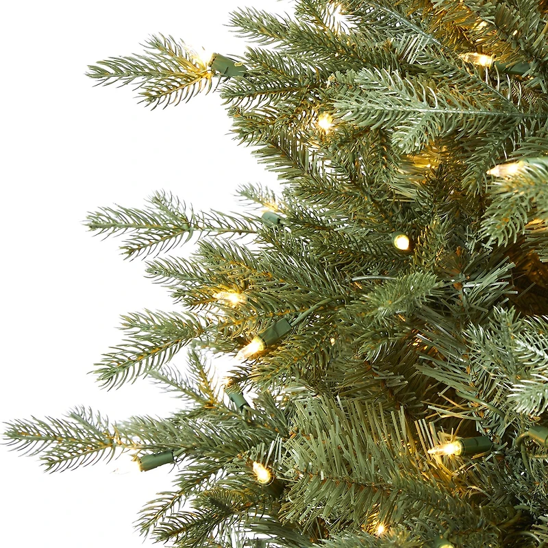 Nearly Natural New Hampshire Faux 5 Foot Pre-Lit Spruce Christmas Tree