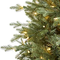 Nearly Natural New Hampshire Faux 5 Foot Pre-Lit Spruce Christmas Tree