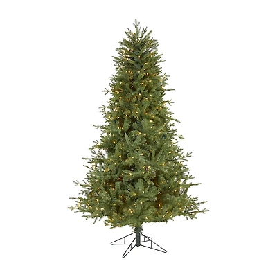 Nearly Natural Faux 6 1/2 Foot Pre-Lit Spruce Christmas Tree