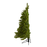 Nearly Natural Flat Back Faux 4 Foot Pre-Lit Spruce Christmas Tree