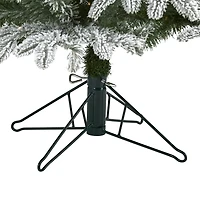 Nearly Natural Flocked Faux 5 Foot Pre-Lit Fir Christmas Tree