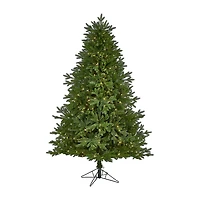 Nearly Natural Real Touch Faux 7 Foot Pre-Lit Fir Christmas Tree