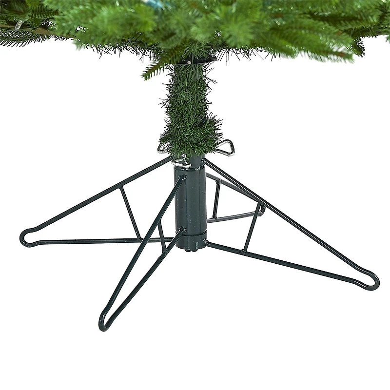 Nearly Natural Real Touch Faux 7 Foot Pre-Lit Fir Christmas Tree