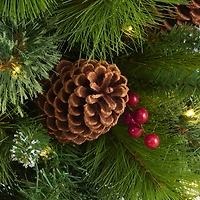 Nearly Natural Mixed Faux 3 Foot Pre-Lit Pine Christmas Tree