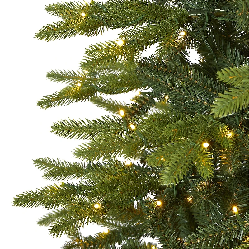 Nearly Natural Belgium Look Faux Foot Pre-Lit Fir Christmas Tree