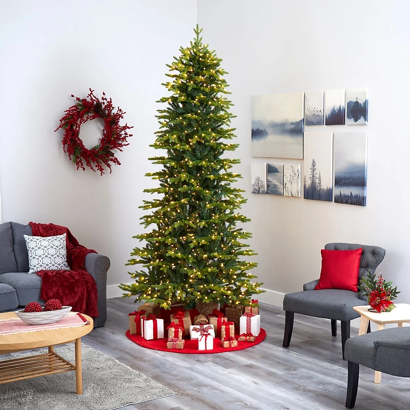 Nearly Natural Belgium Look Faux Foot Pre-Lit Fir Christmas Tree