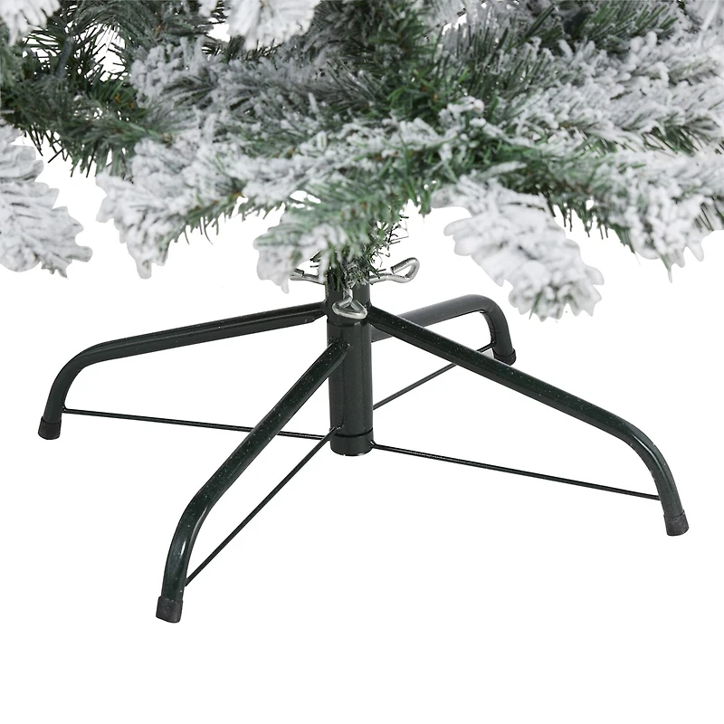 Nearly Natural Flocked Foot Spruce Christmas Tree