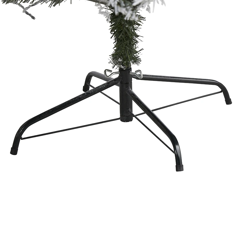 Nearly Natural Flocked White 7 Foot Pine Christmas Tree