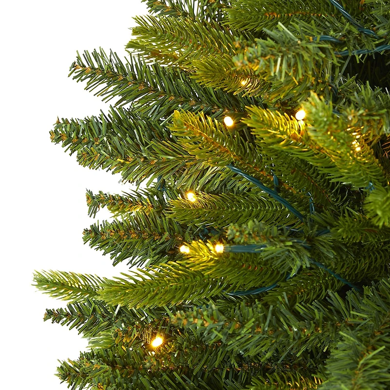 Nearly Natural Sun Valley 6 Foot Pre-Lit Fir Christmas Tree