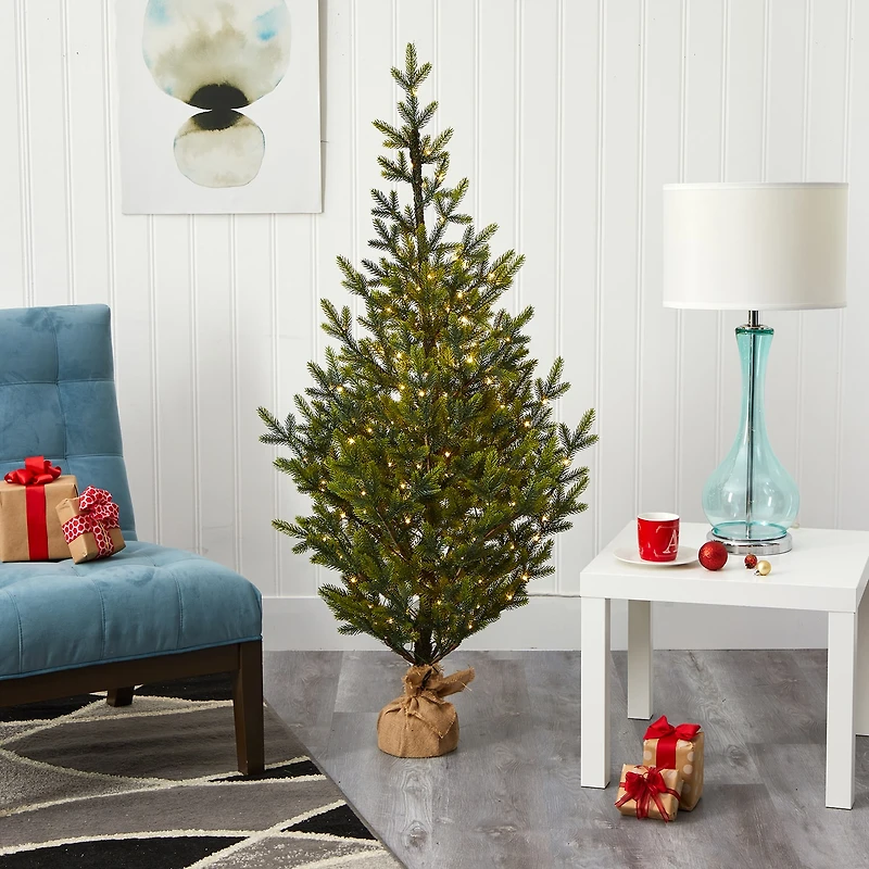 Nearly Natural Fraser 200 5 Foot Pre-Lit Fir Christmas Tree