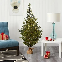 Nearly Natural Fraser 200 5 Foot Pre-Lit Fir Christmas Tree