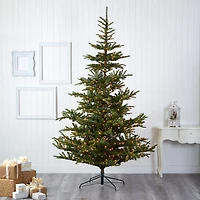 Nearly Natural Layered 9 Foot Pre-Lit Spruce Christmas Tree