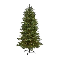 Nearly Natural South Carolina 6 Foot Pre-Lit Fir Christmas Tree