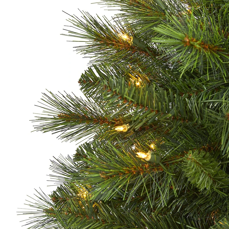 Nearly Natural Mountain 4 Foot Pre-Lit Pine Christmas Tree