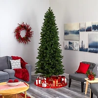 Nearly Natural Slim 9 Foot Pre-Lit Pine Christmas Tree
