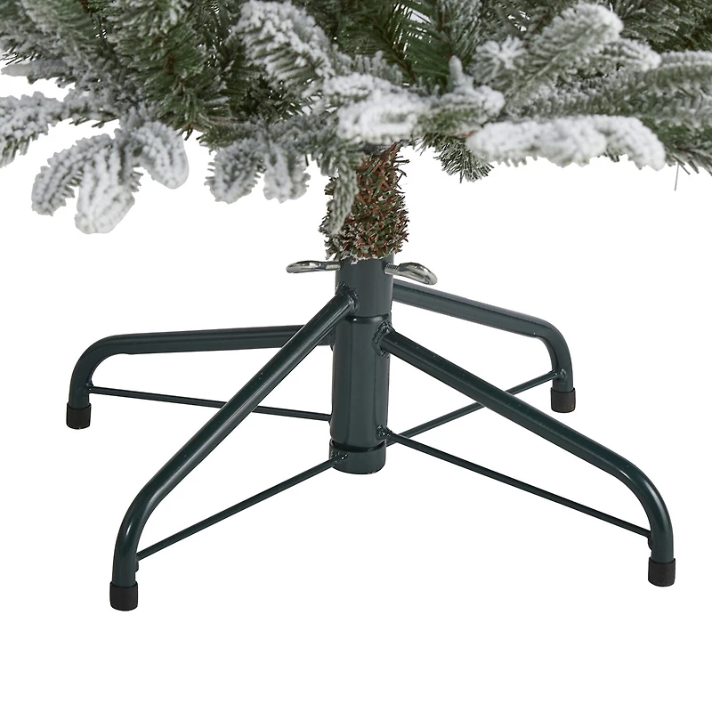 Nearly Natural Flocked 4 1/2 Foot Pre-Lit Spruce Christmas Tree