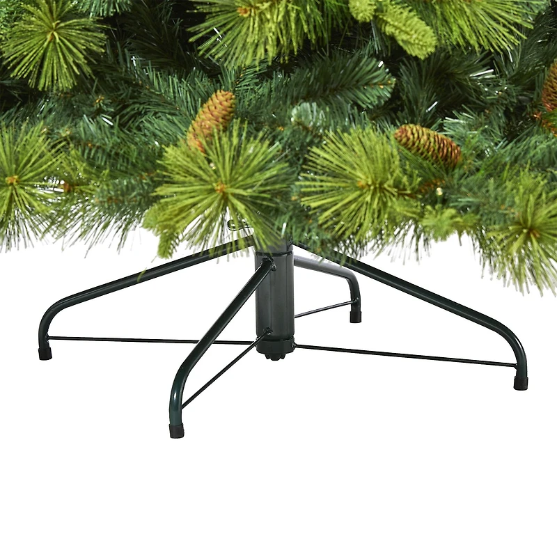 Nearly Natural North Carolina Mixed Faux 1/2 Foot Pre-Lit Pine Christmas Tree