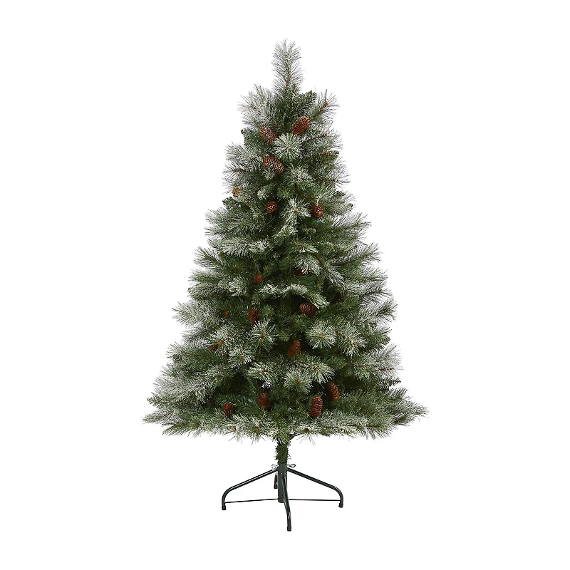 Nearly Natural Snowed Mountain 5 Foot Pine Christmas Tree