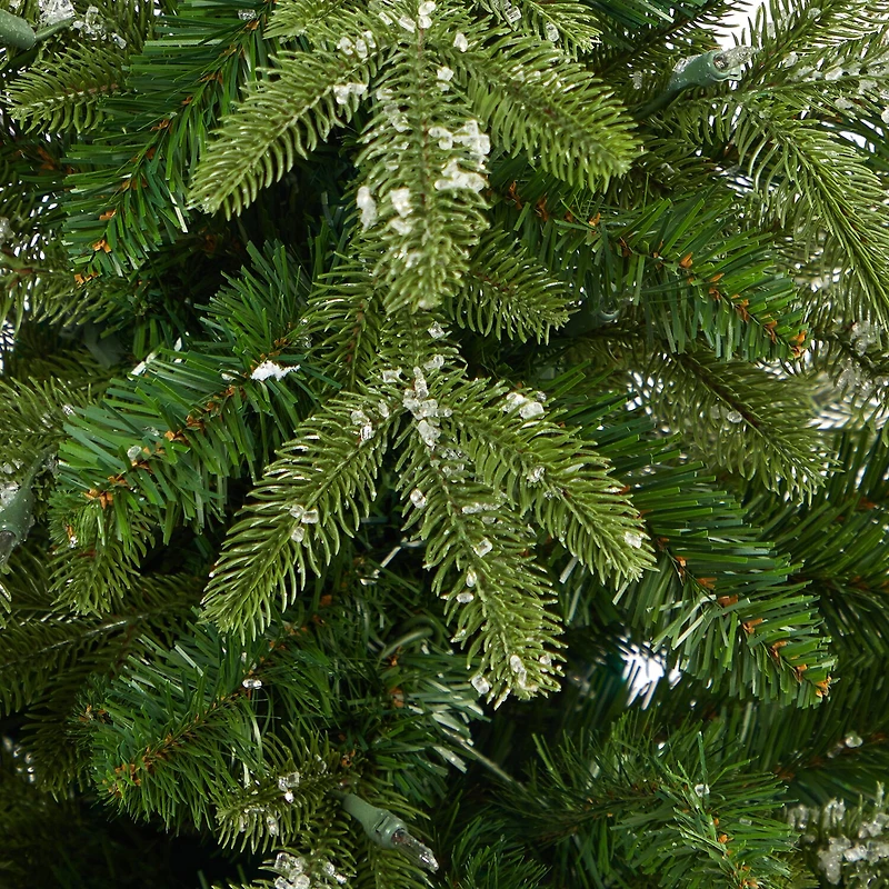 Nearly Natural Snowed 4 Foot Pre-Lit Fir Christmas Tree