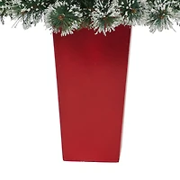 Nearly Natural Frosted Swiss Faux 4 Foot Pre-Lit Pine Christmas Tree